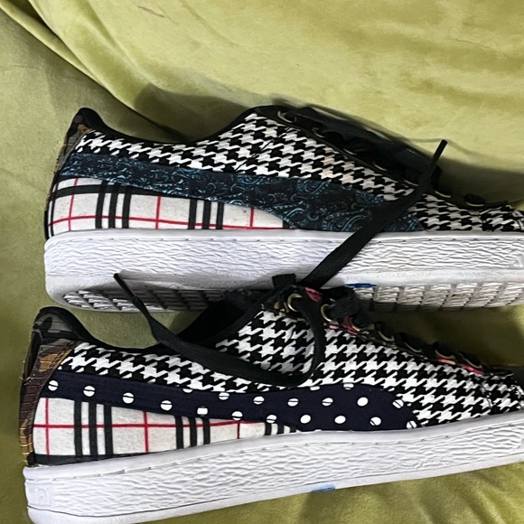 PUMA Court Culture Mixed Pattern Low Top Sneakers Size 9 - Picture 8 of 8